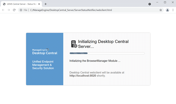ManageEngine Desktop Central Kurulum Modüllerin Kurulumu