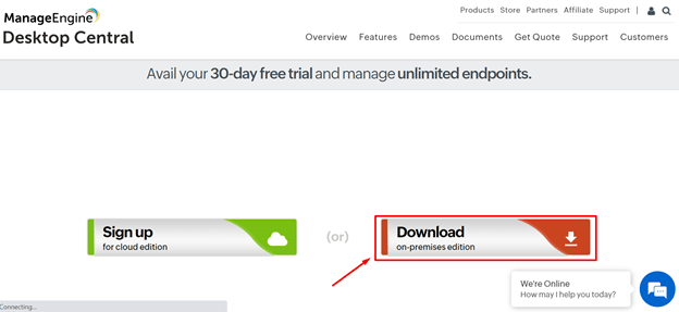 ManageEngine Desktop Central Kurulum Download