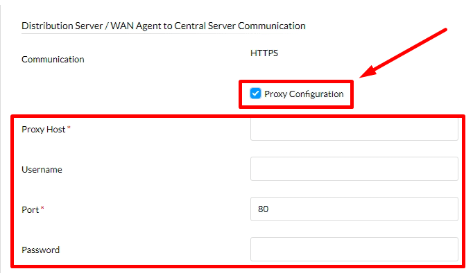 Proxy Configuration