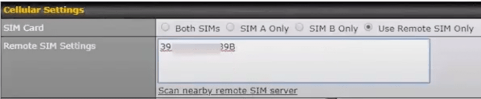 Cellular Settings